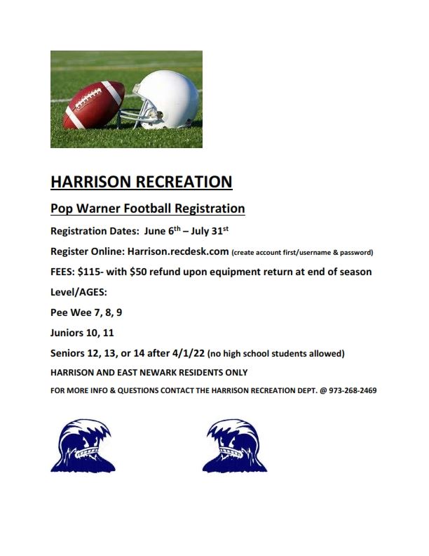 Pop Warner Football registration flyer_001