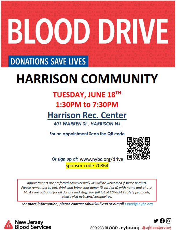Harrison Blood Drive June 18 2024