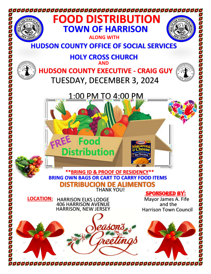 Harrison Food Distribution on December 3
