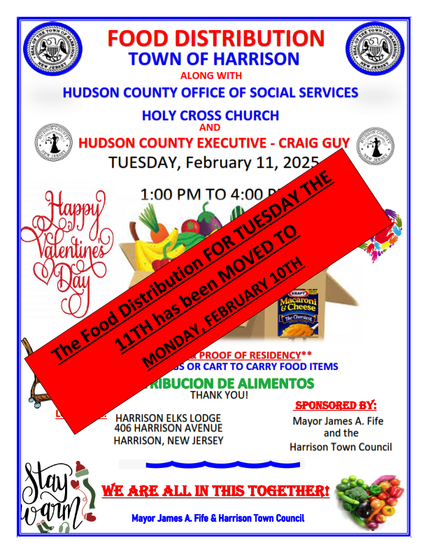 Harrison Food Distribution February 11 2025 Moved to 10