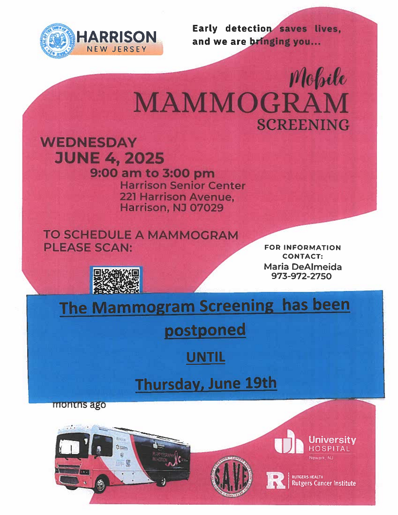 Harrison Mobile Mammogram Screening June 19 2025