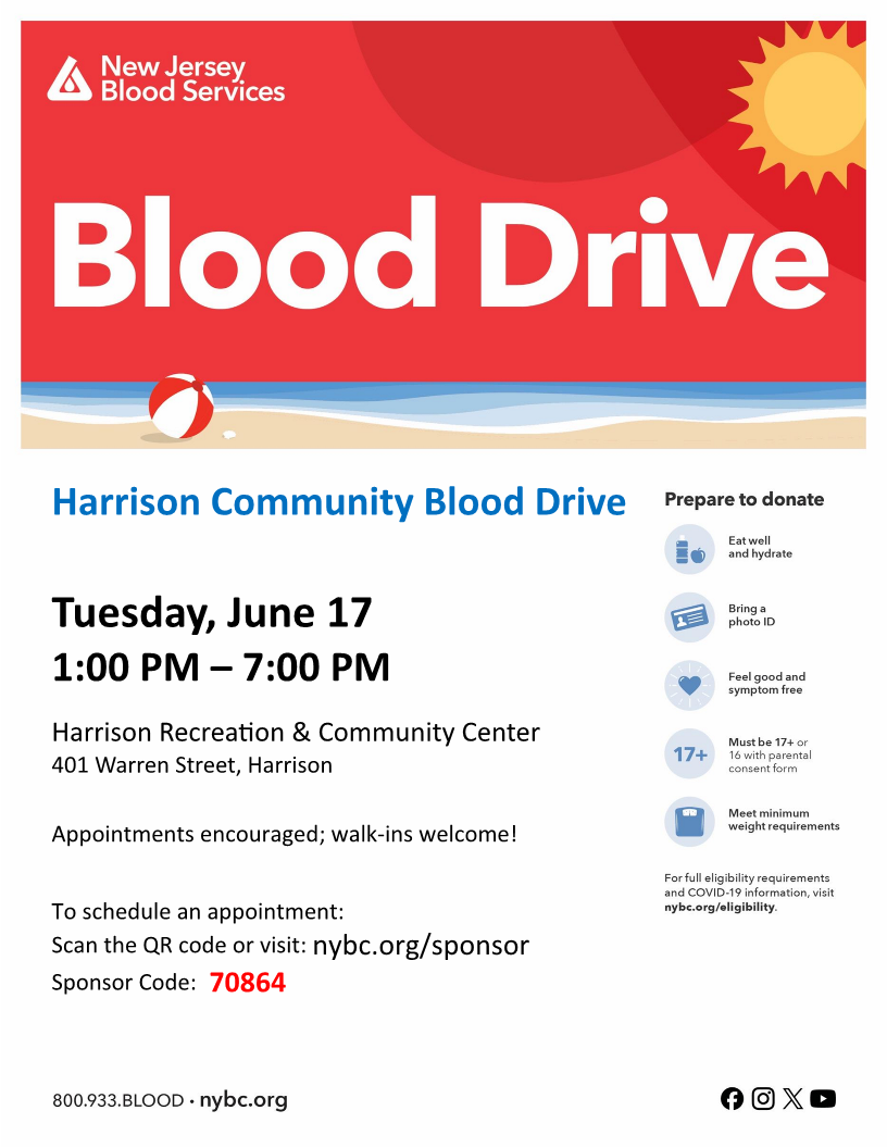 Harrison Community Blood Drive on June 17 2025