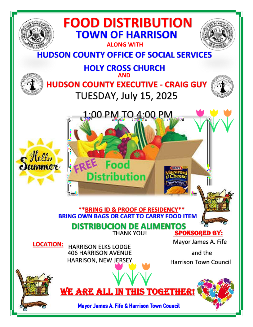 Harrison Food Distribution July 15 2025