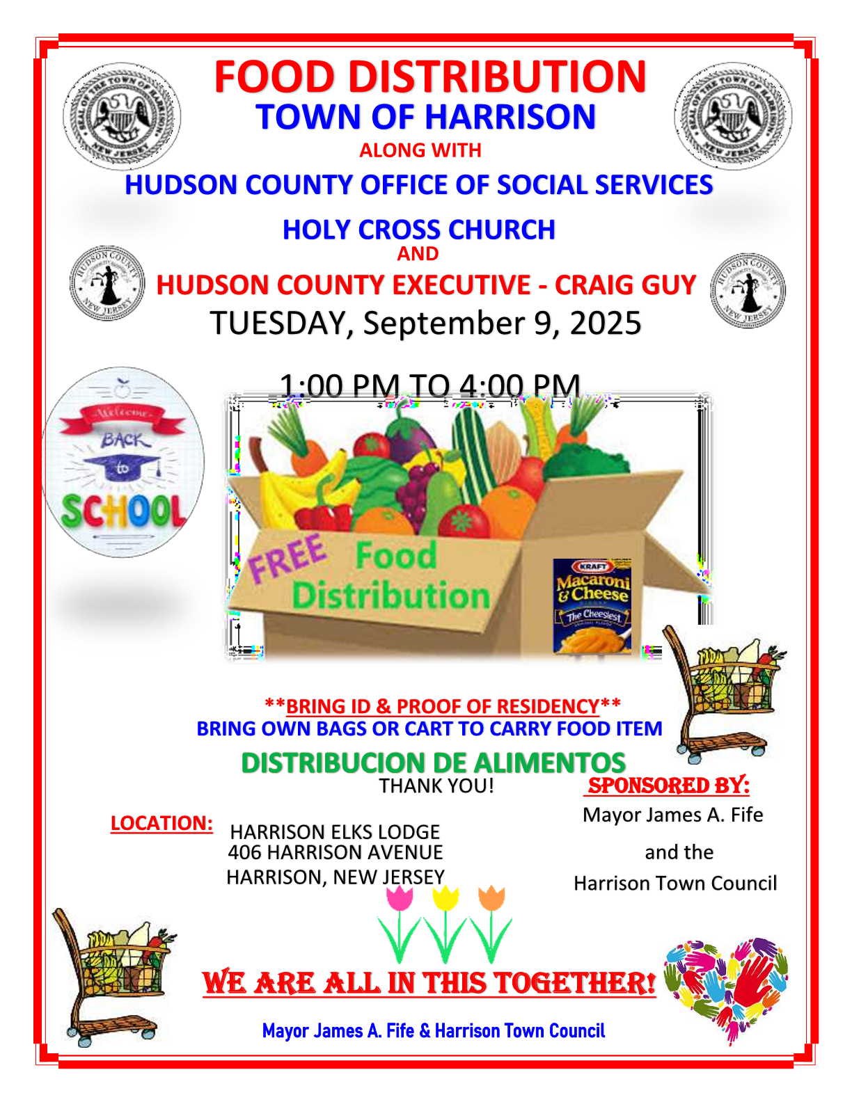 Harrison Food Distribution September 9 2025