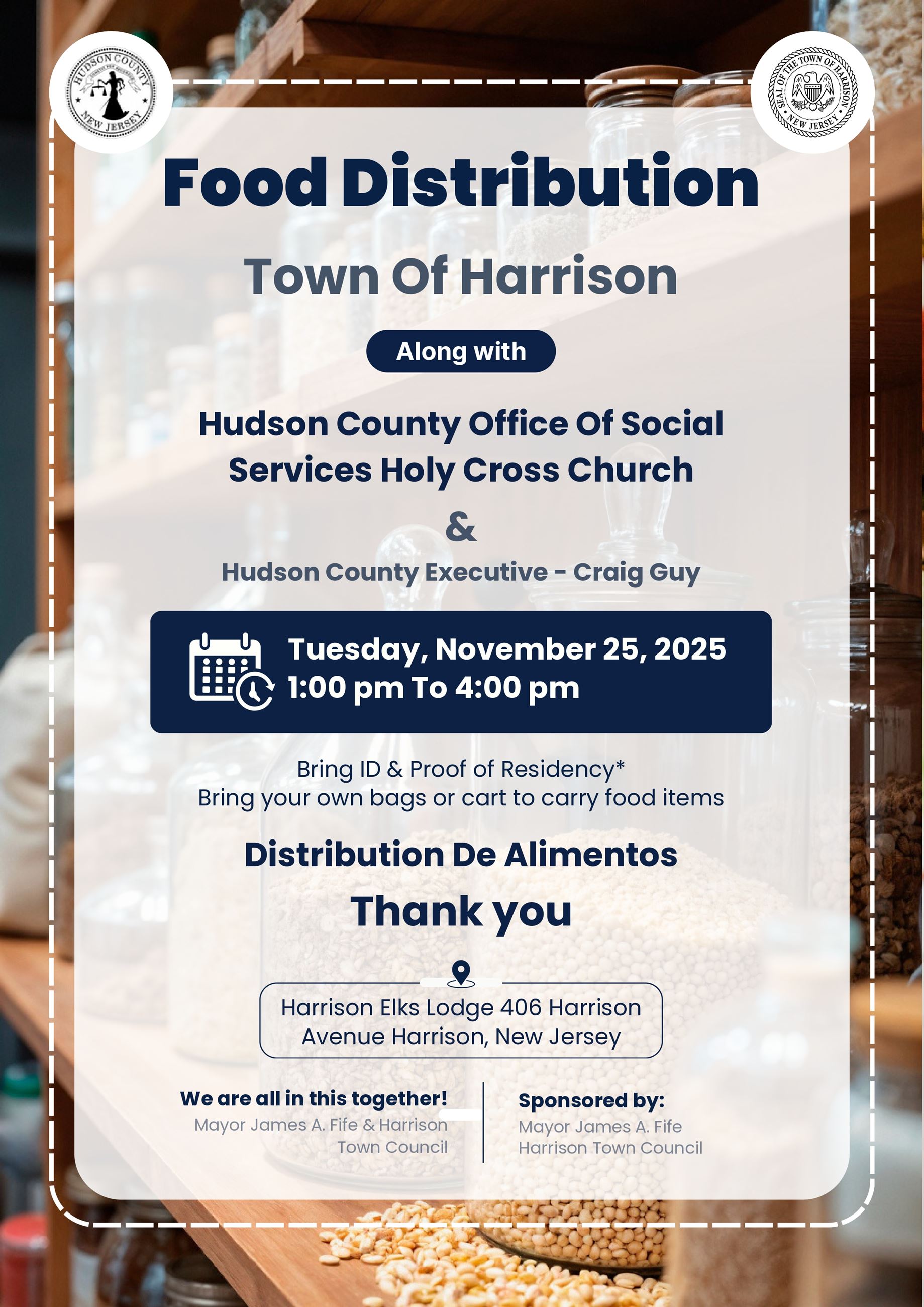 Harrison Food Distribution Nov 25th