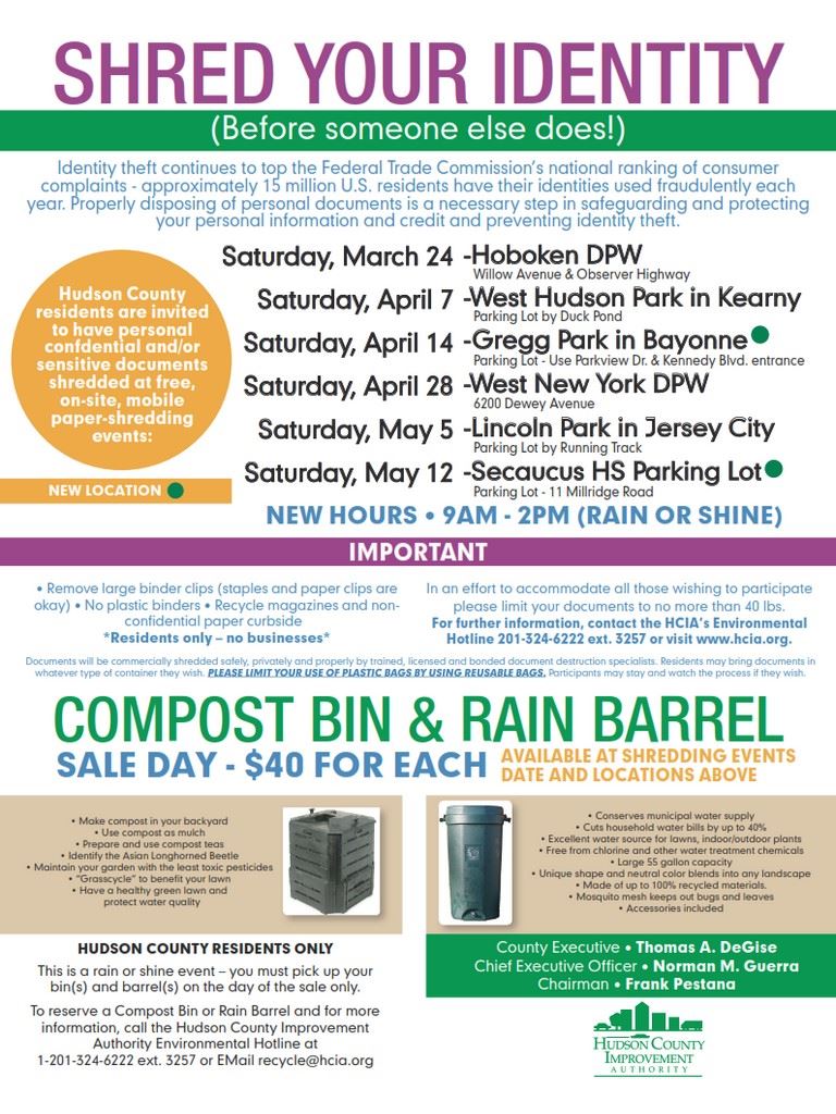 Shred Your Identity    Hudson County Improvement Authority