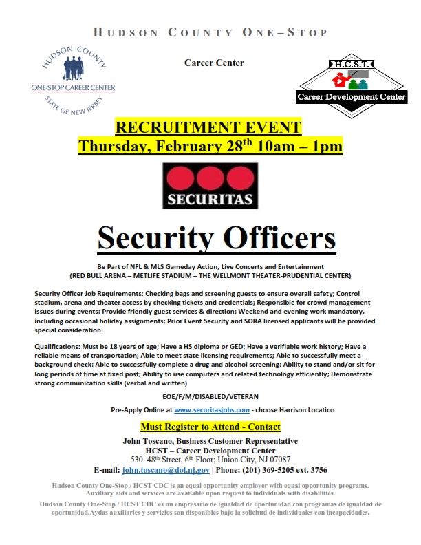 Recruitment Event One Stop Career Center