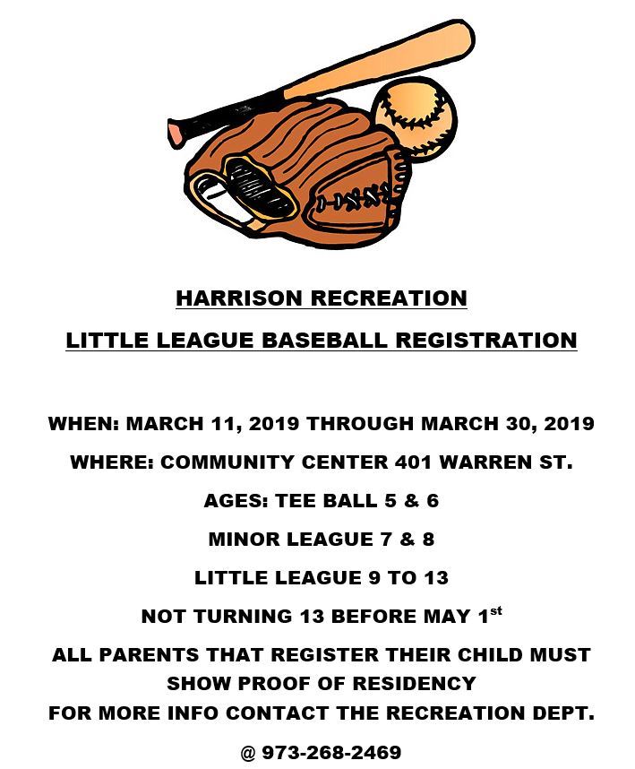 Recreation Little League Baseball Registration